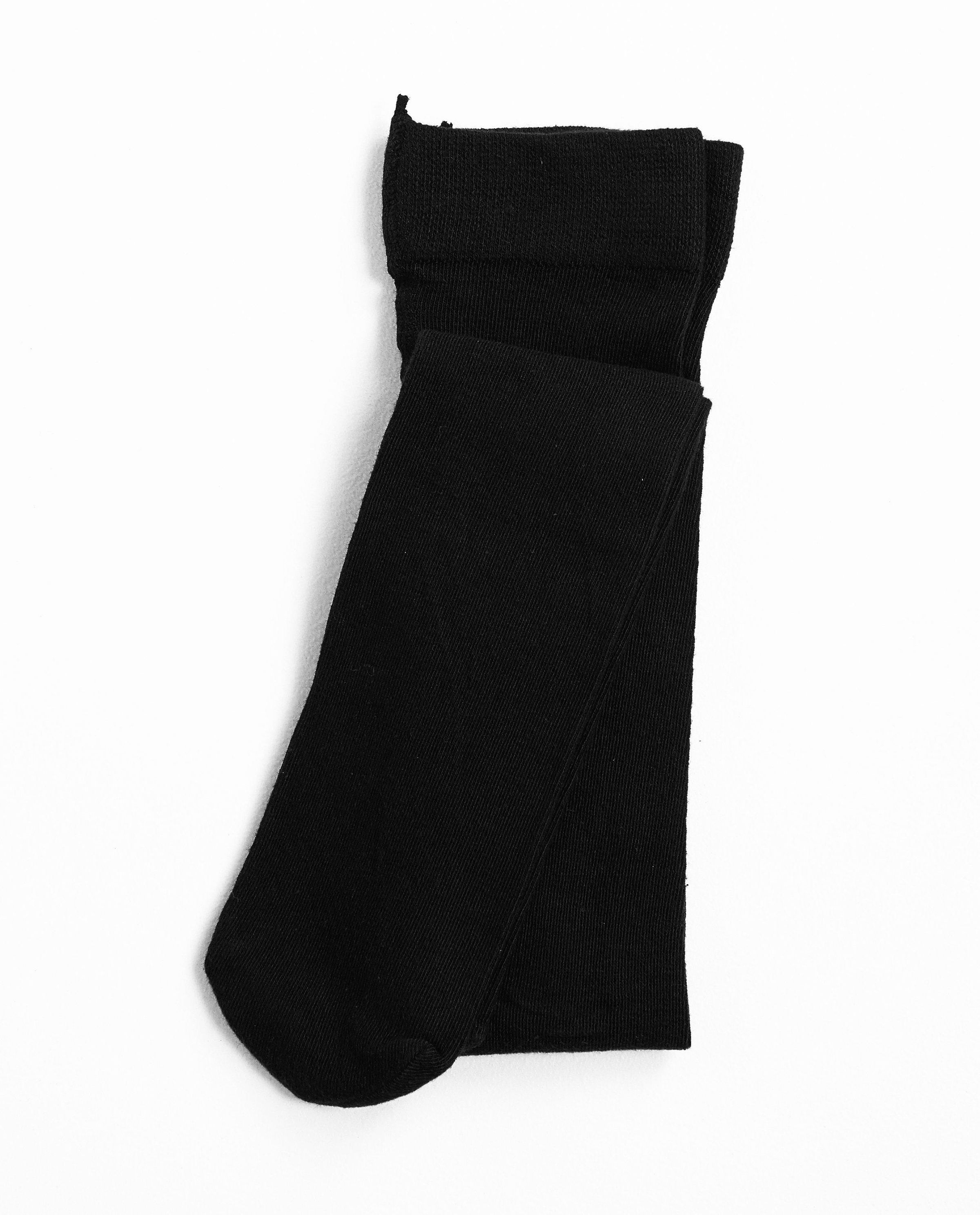 Collant noir - en coton m&eacute;lang&eacute; stretchy - JBC