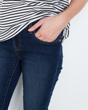 Jeans - Jeans slim bleu fonc&eacute; FENNA