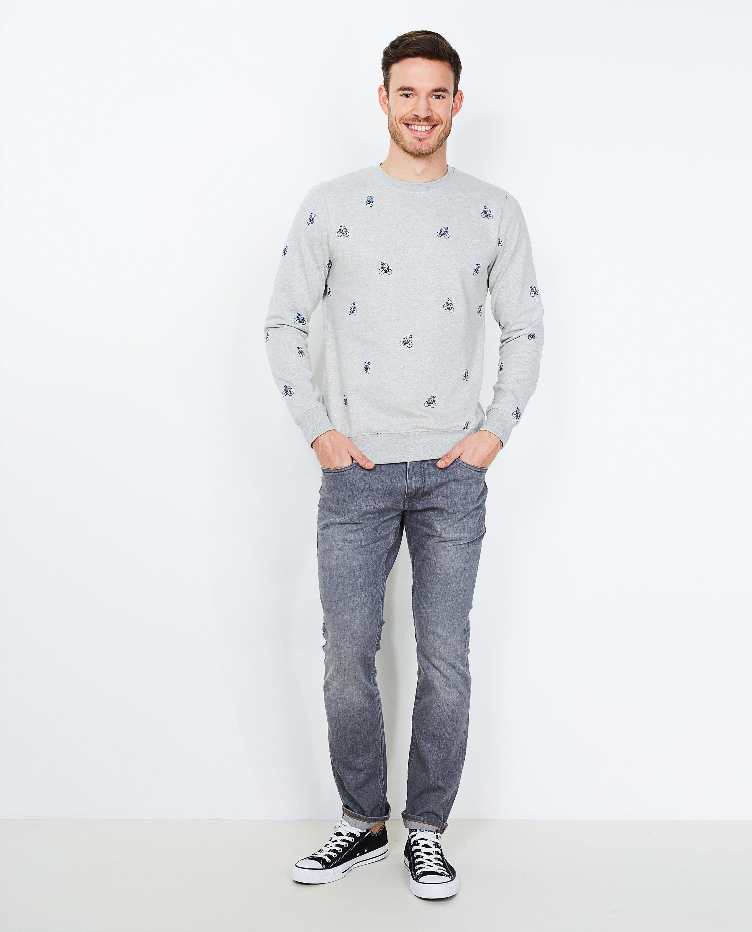 Jeans gris slim fit - l&eacute;g&egrave;rement d&eacute;lav&eacute; - JBC