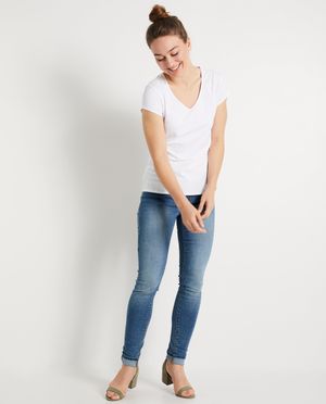 T-shirt en coton bio - cr&egrave;me - JBC