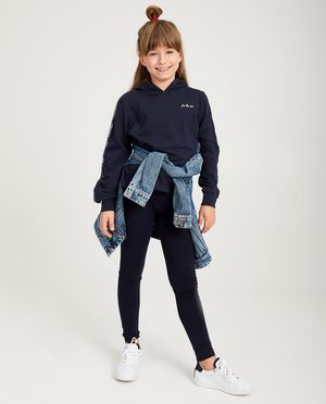 Leggings en coton bio - bleu fonc&eacute; - JBC