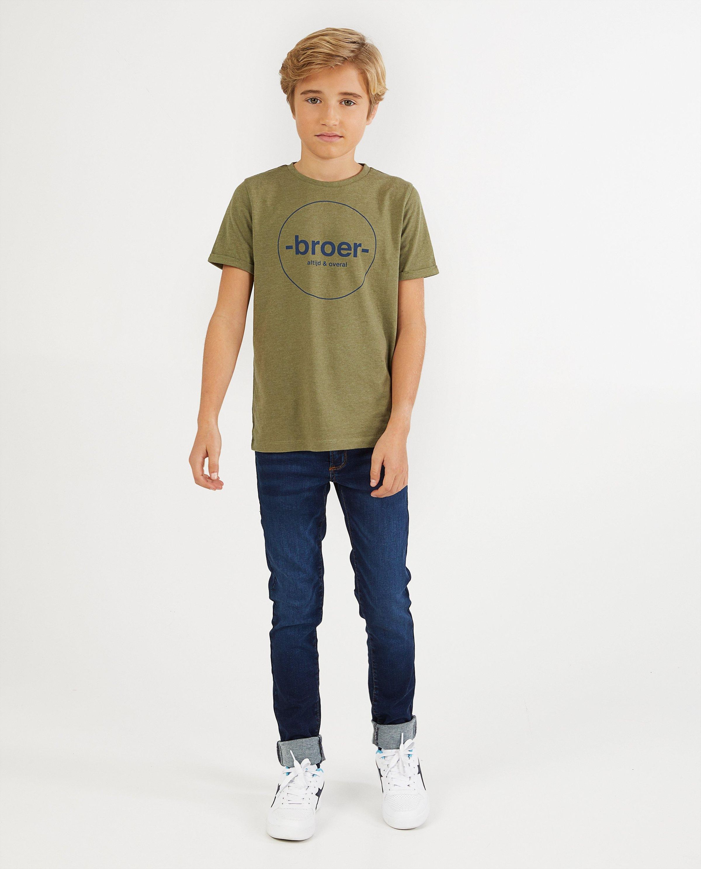 Skinny bleu fonc&eacute; JOEY, 7-14 ans - avec du stretch - JBC