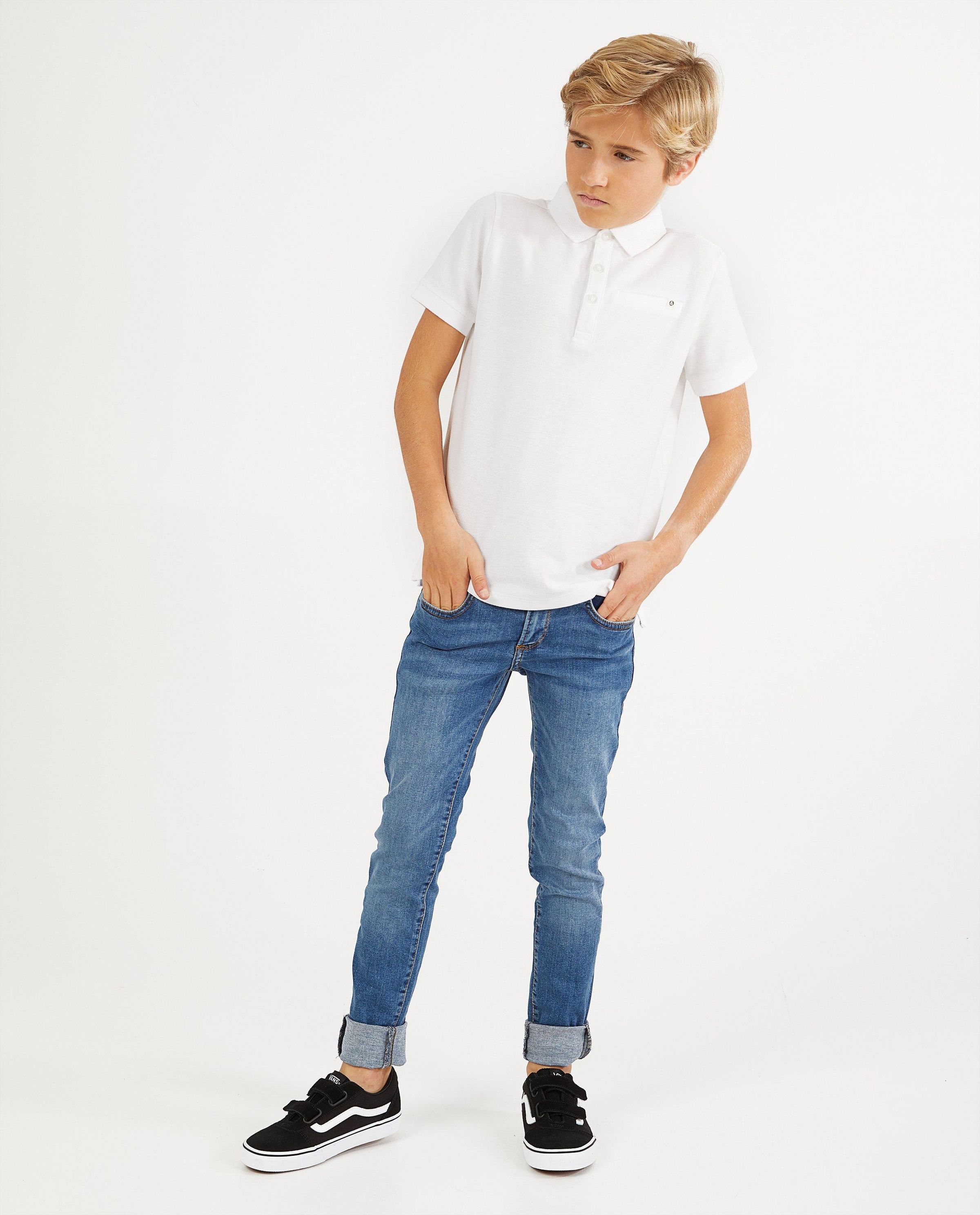 Donkerblauwe skinny JOEY 7-14 jaar - met stretch - JBC