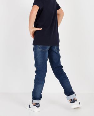 Jeans - Blauwe jeans van sweat denim, slim fit