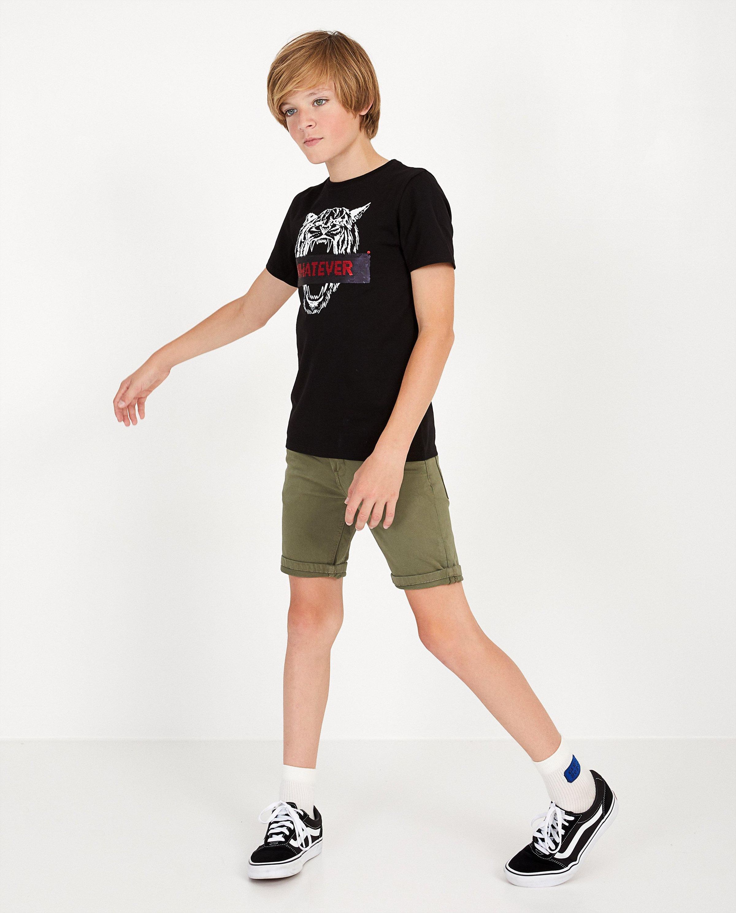Organic sweat denim bermuda, 7-14 jaar - stretch - JBC