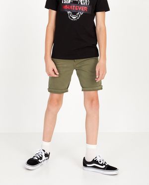Shorten - Organic sweat denim bermuda, 7-14 jaar