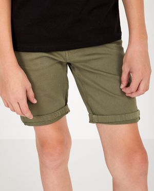 Shorten - Organic sweat denim bermuda, 7-14 jaar