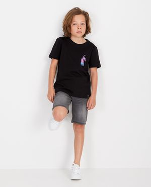 Bermuda en sweat denim Simon, 7-14 ans - JBC