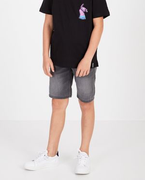 Shorten - Sweat denim bermuda Simon, 7-14 jaar