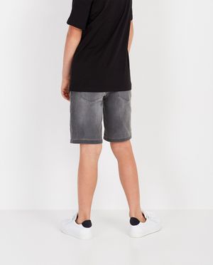 Shorten - Sweat denim bermuda Simon, 7-14 jaar