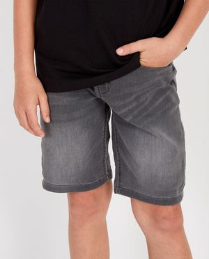 Shorten - Sweat denim bermuda Simon, 7-14 jaar
