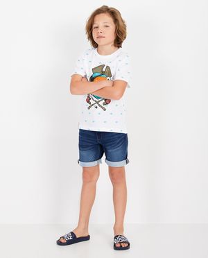 Sweat denim short Simon, 7-14 jaar - JBC