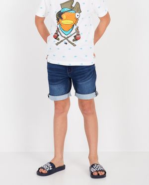 Shorten - Sweat denim short Simon, 7-14 jaar