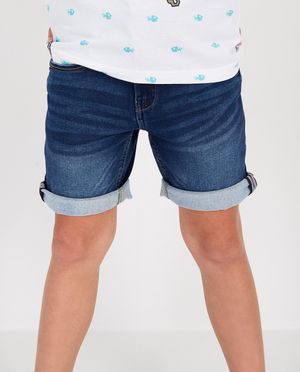 Shorten - Sweat denim short Simon, 7-14 jaar