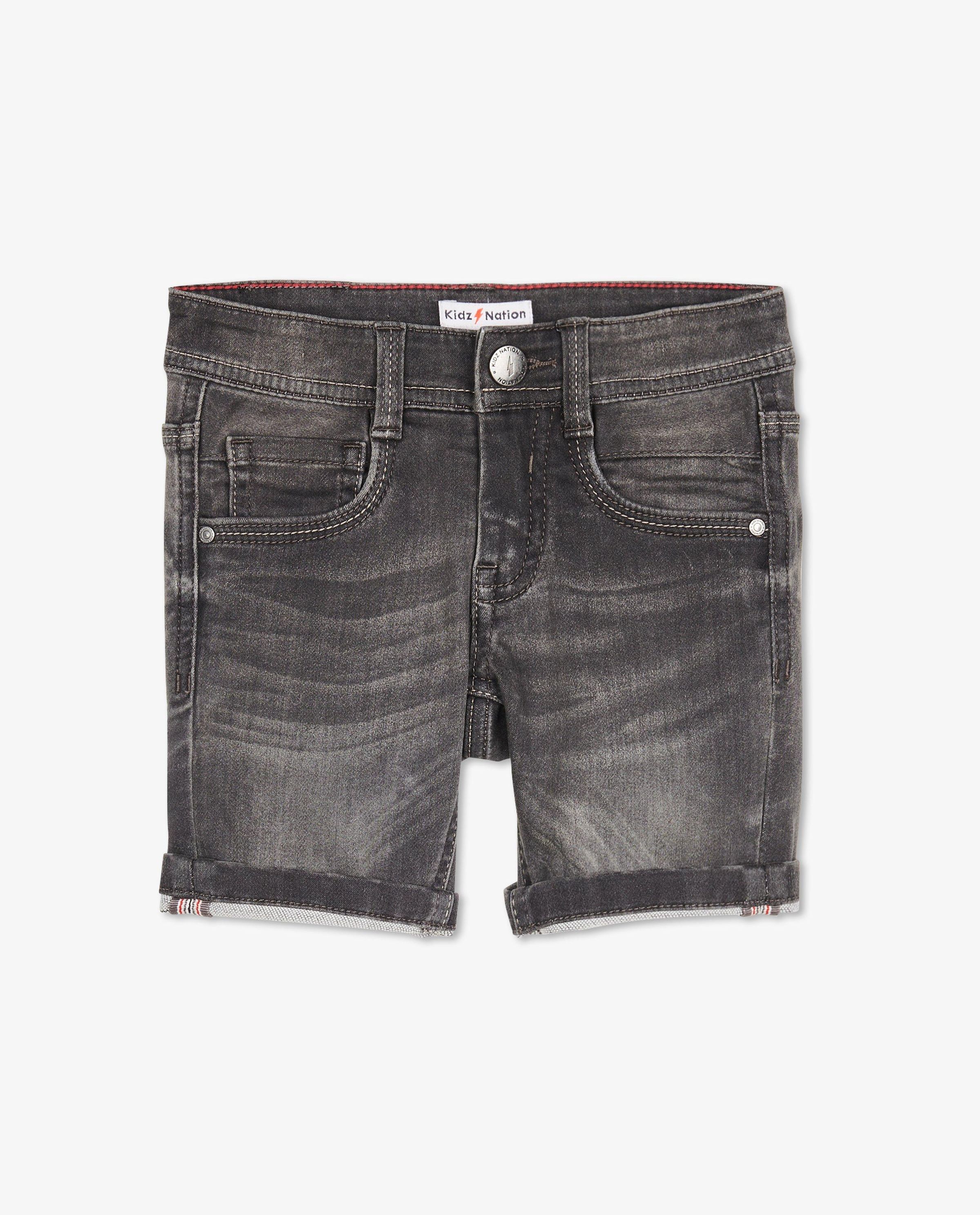 Sweat denim short Simon, 2-7 jaar - in grijs - JBC