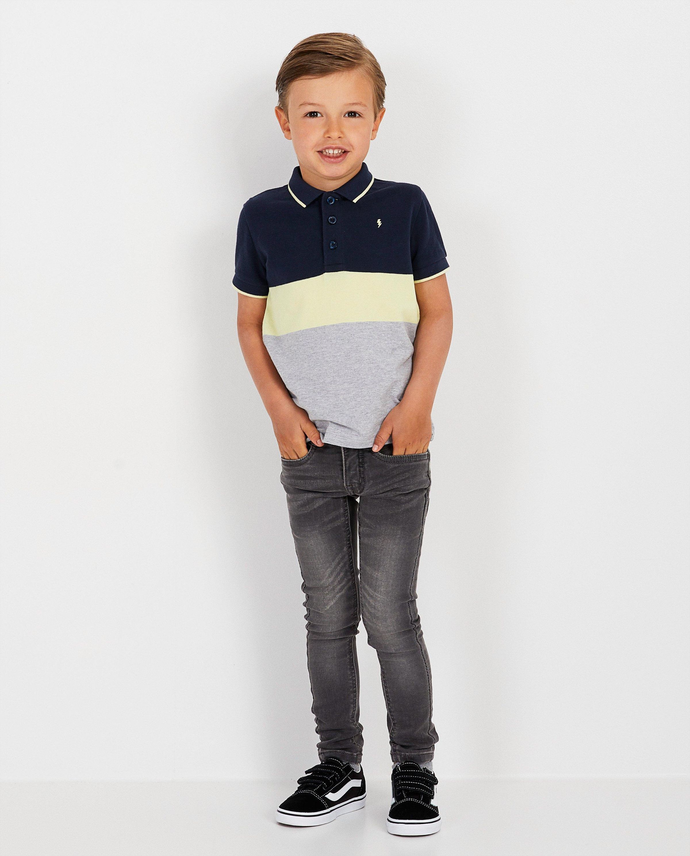 Superskinny gris Noah, 2-7 ans - stretch - JBC