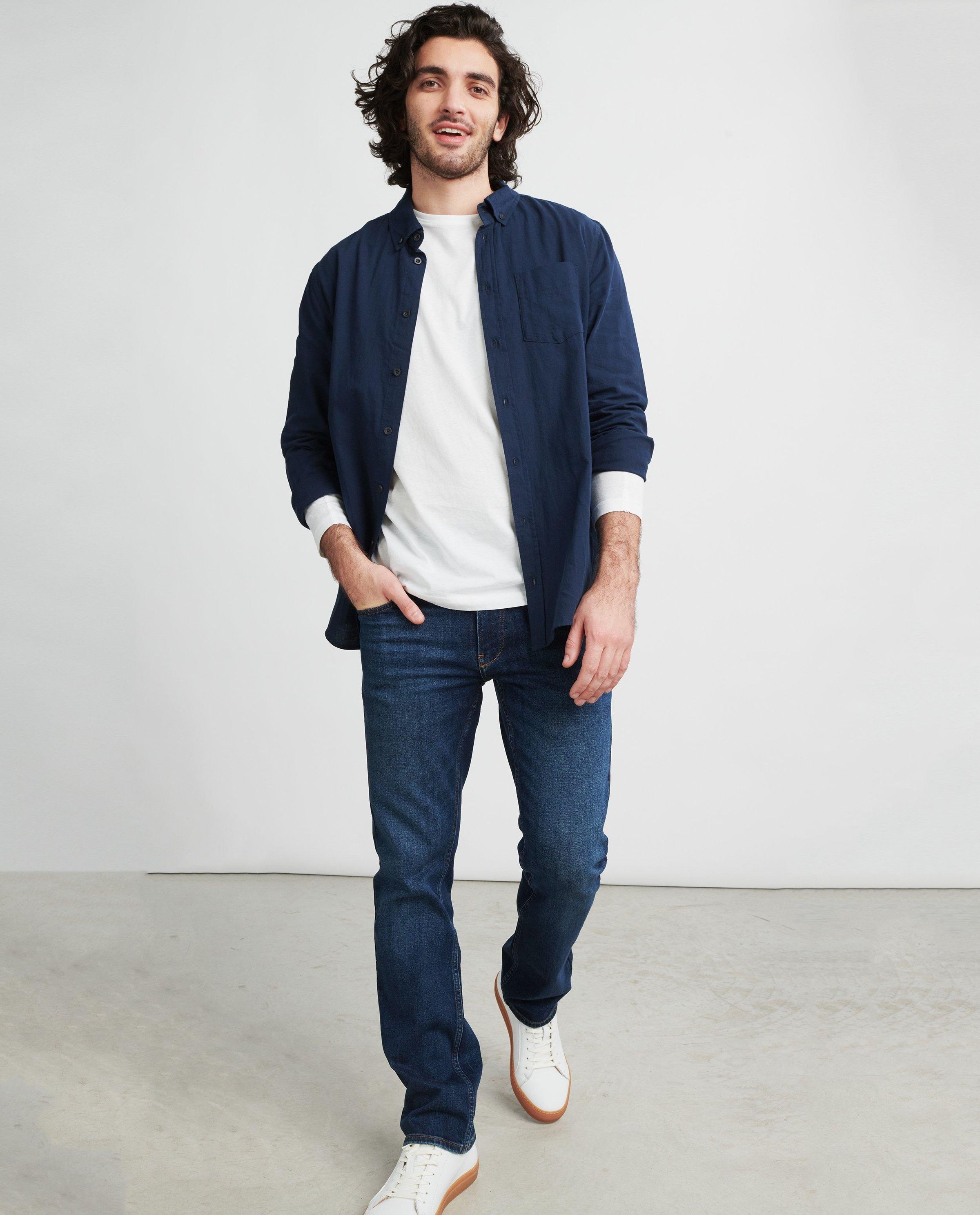 Donkerblauwe jeans, straight fit - fitted straight - JBC