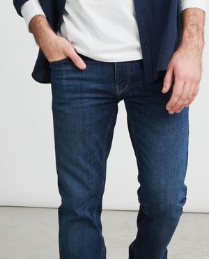 Jeans - Donkerblauwe jeans, straight fit