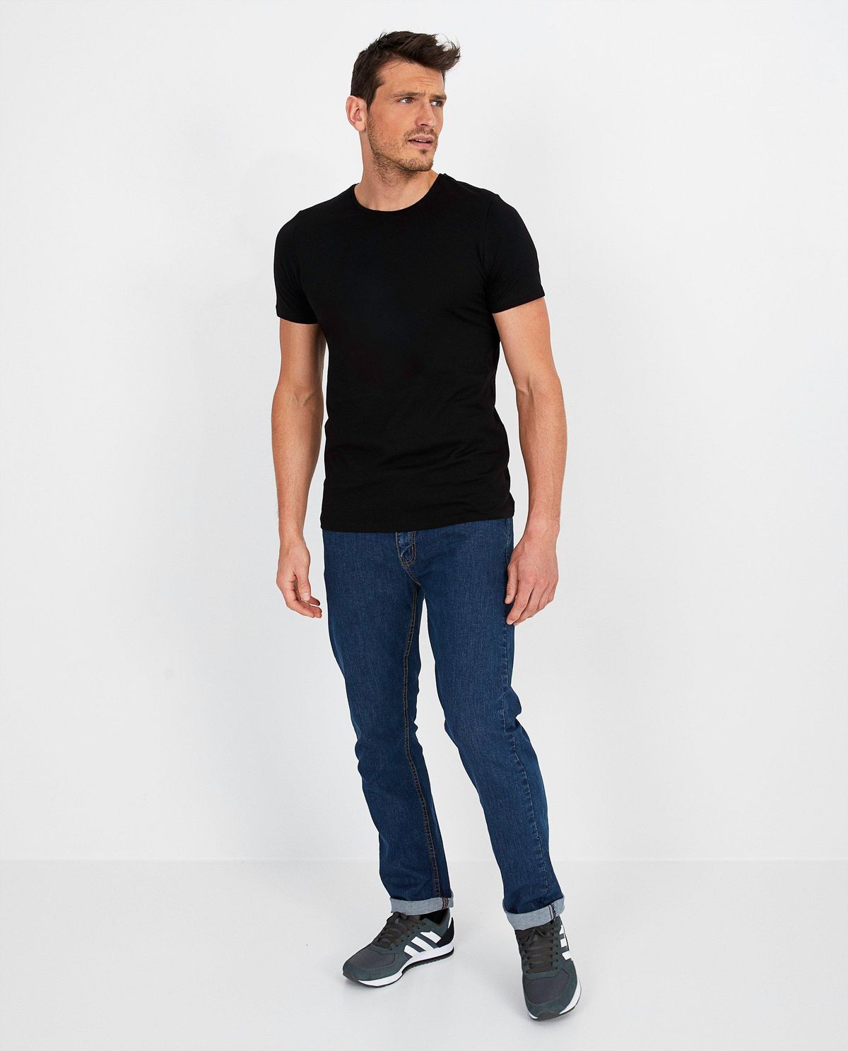 Blauwe jeans, straight fit
