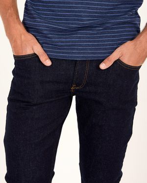 Jeans - Jeans slim bleu fonc&eacute; Smith