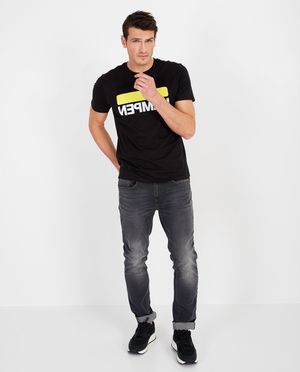 Donkergrijze slim denim - twister - Blend