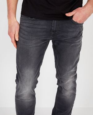 Jeans - Donkergrijze slim denim - twister