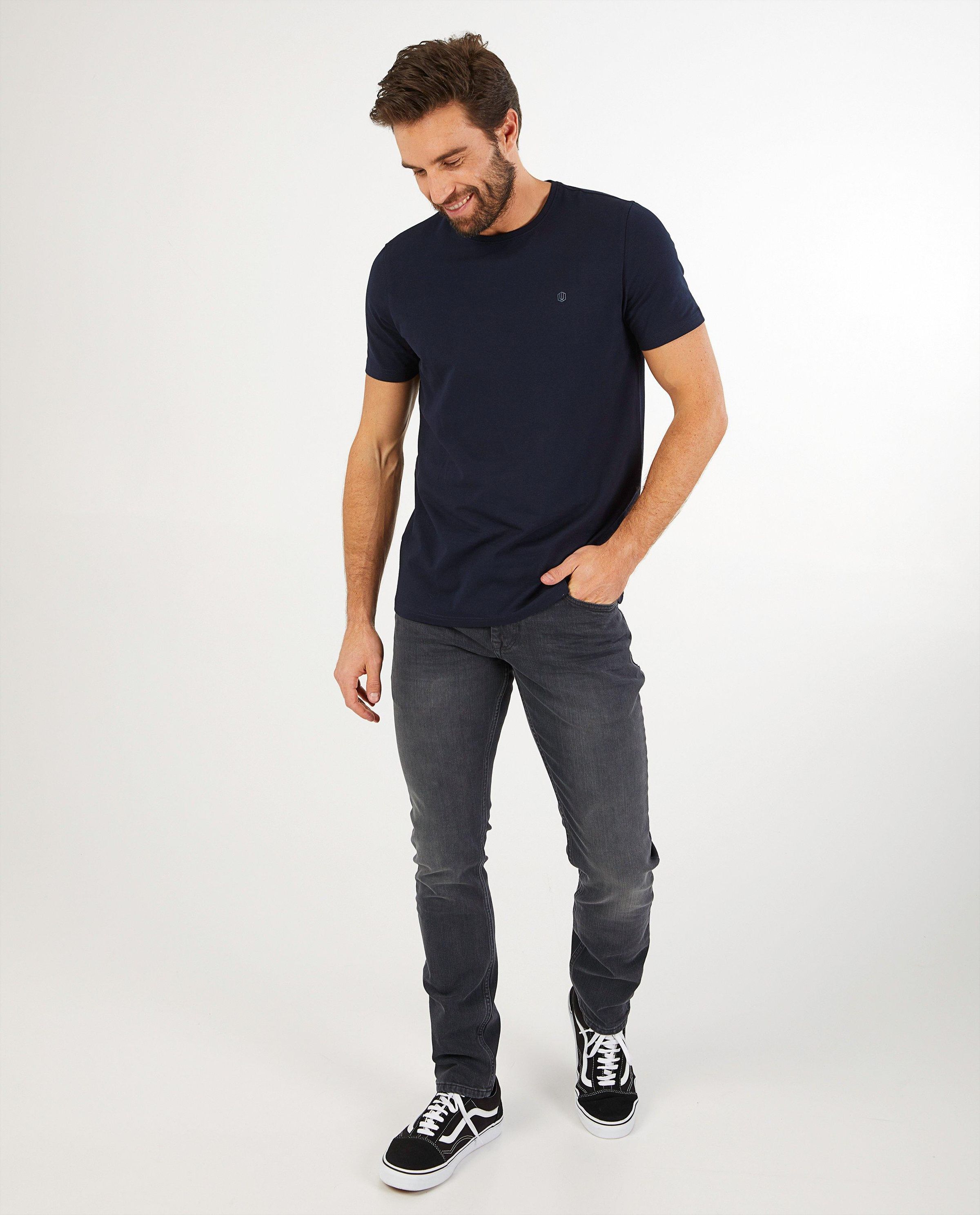 Denim slim post-consumer I AM - gris fonc&eacute; - I AM