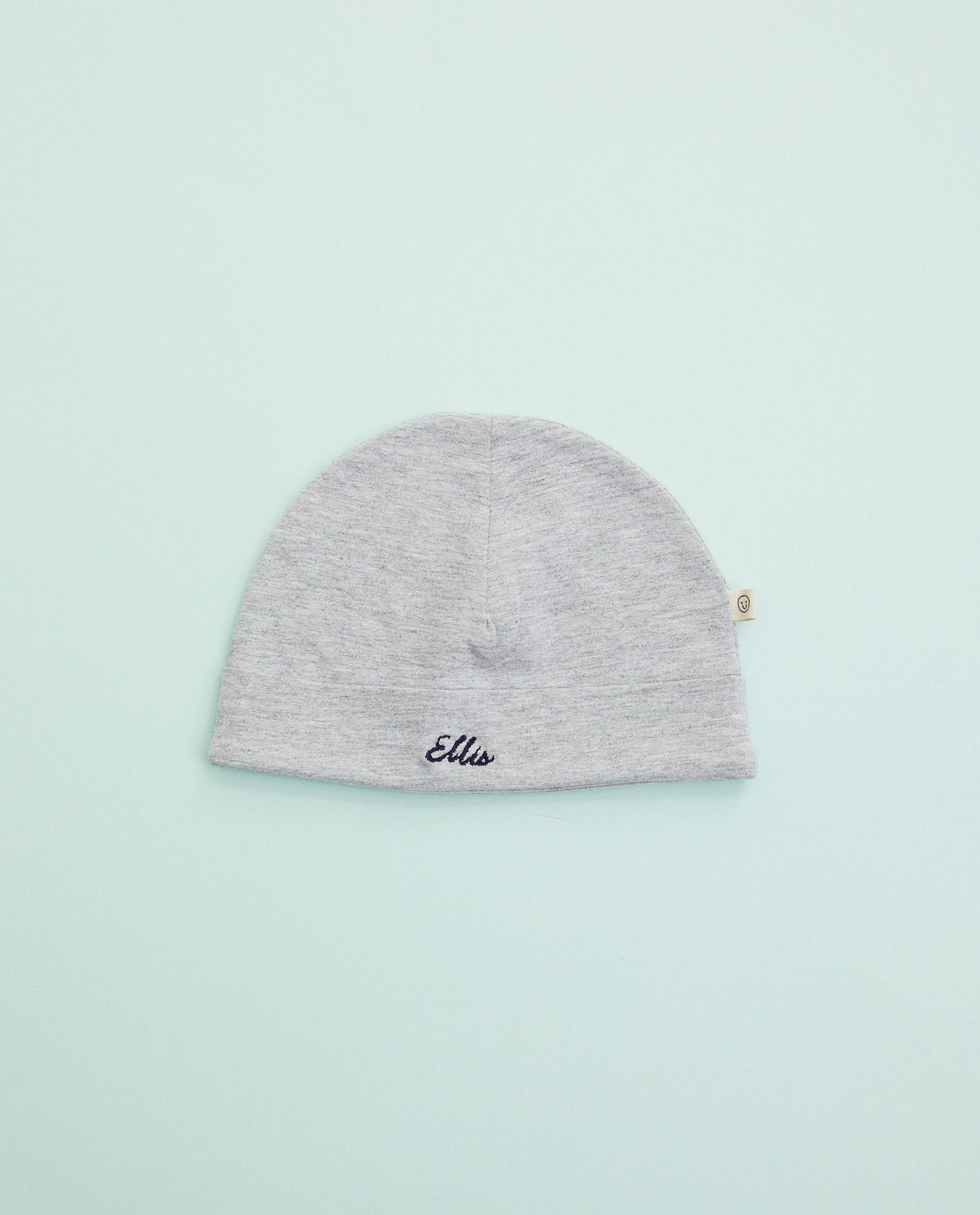 Bonnet gris pour b&eacute;b&eacute;s, Studio Unique - personnalisable - Cuddles and Smiles