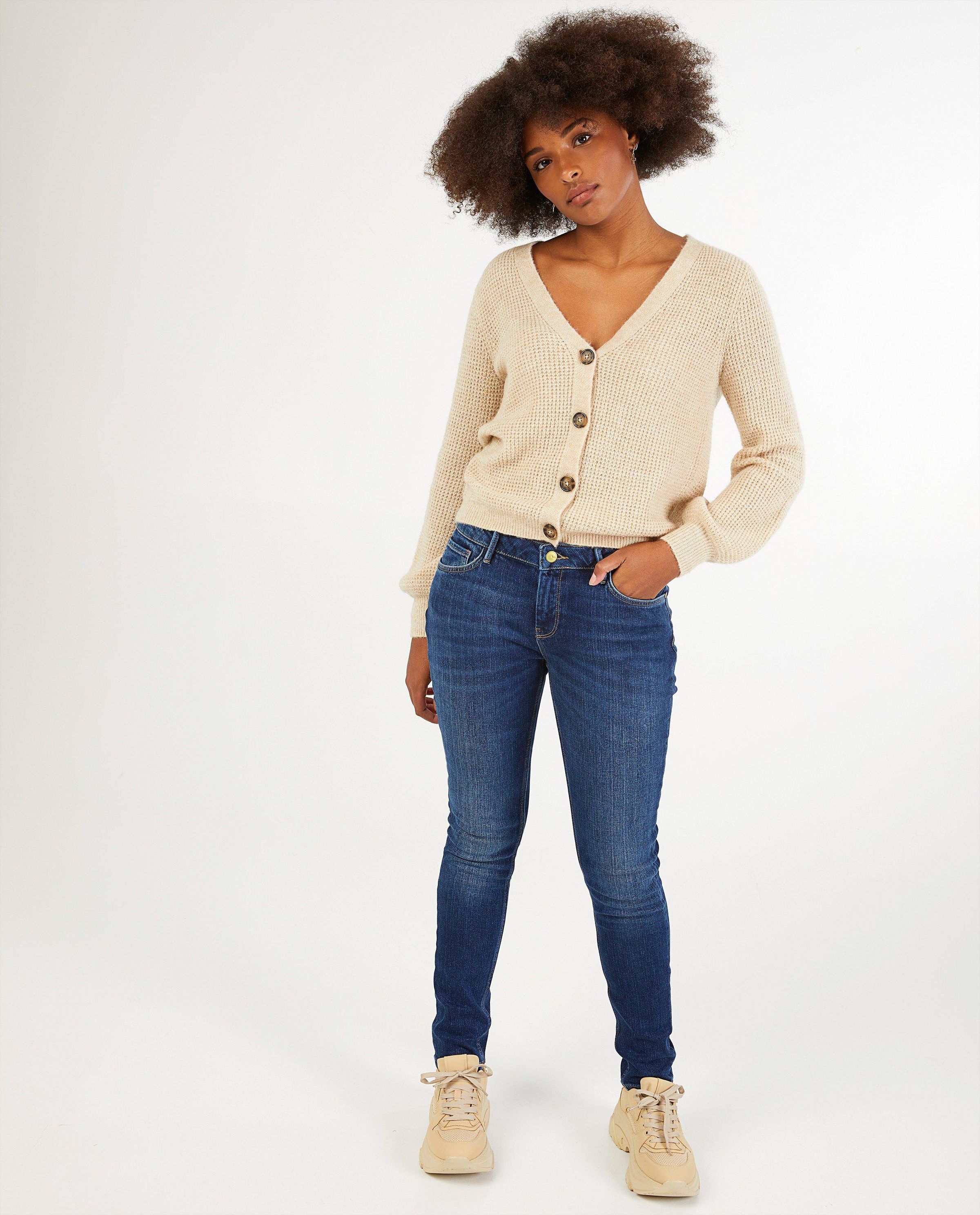 Skinny en denim post-consumer I AM - noir - I AM