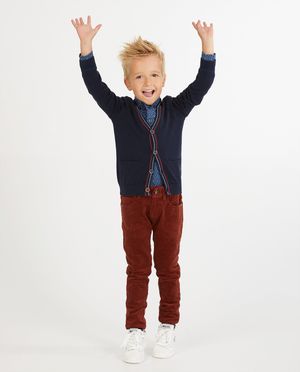Cardigan bleu Hampton Bays - en fin tricot - Hampton Bays