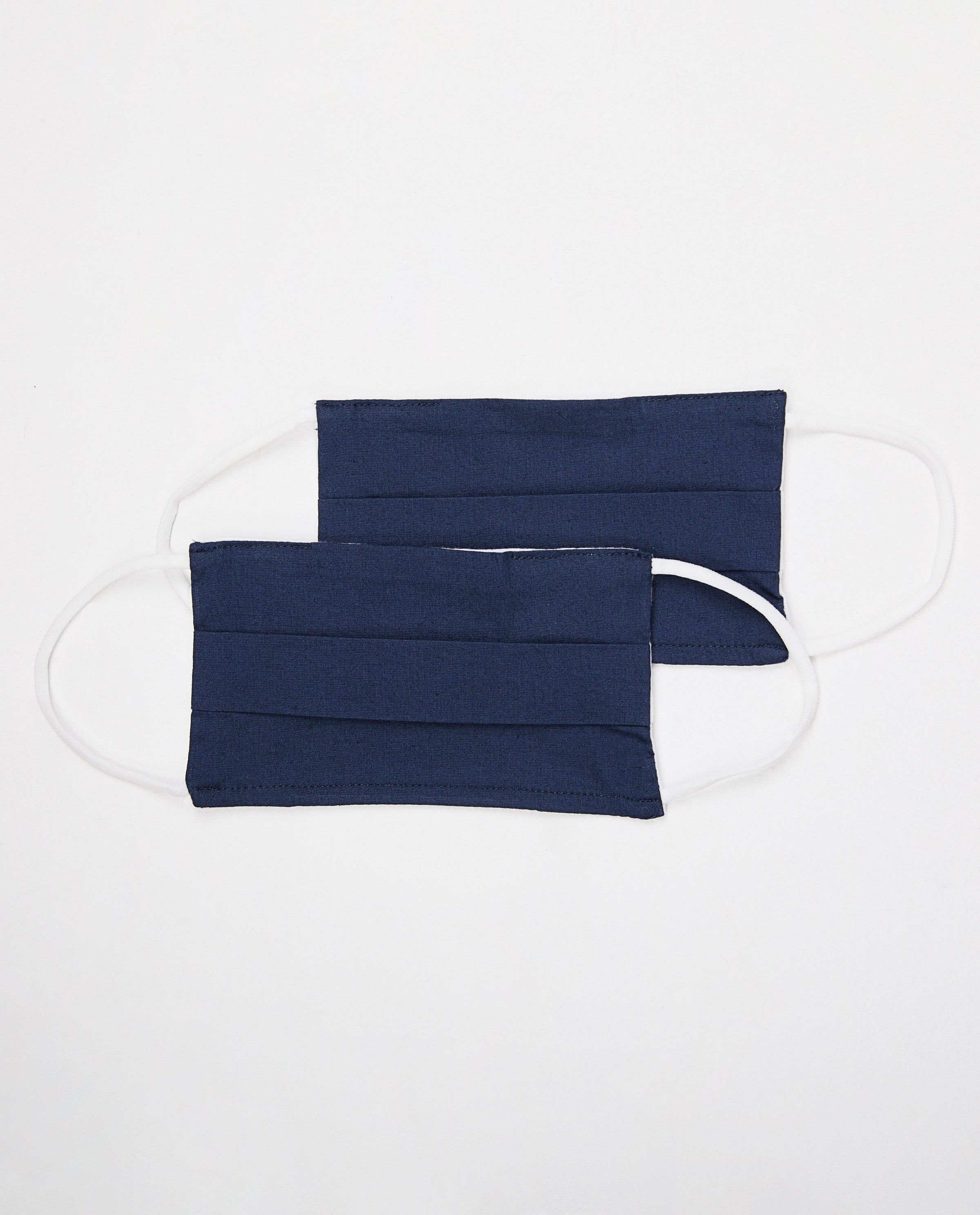 2 marineblauwe mondmaskers - unisex - JBC