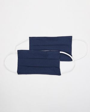 2 marineblauwe mondmaskers - unisex - JBC