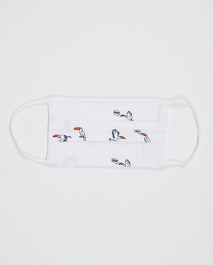 Set van 2 mondmaskers - unisex - wit met print - JBC