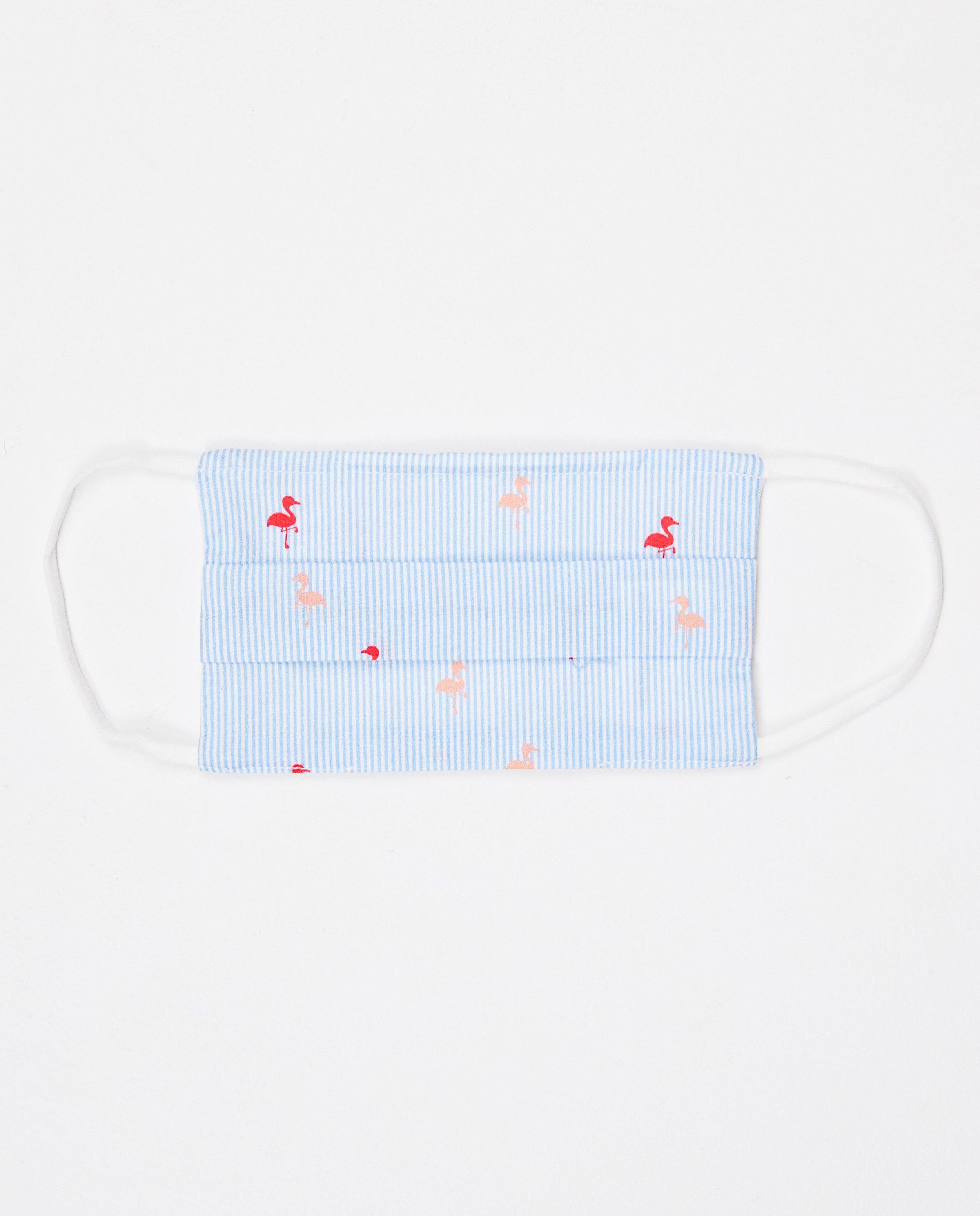 Set van 2 mondmaskers - unisex - blauw/wit gestreept - JBC