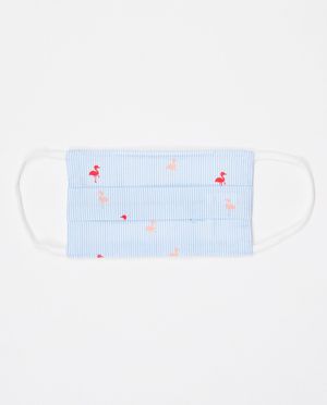 Set van 2 mondmaskers - unisex - blauw/wit gestreept - JBC