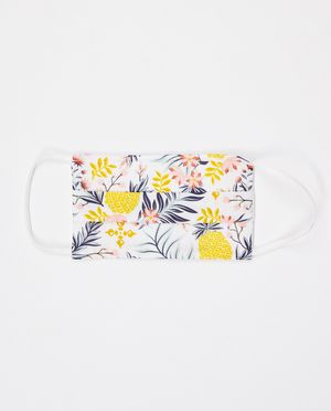 Set van 2 mondmaskers - unisex - wit met print - JBC