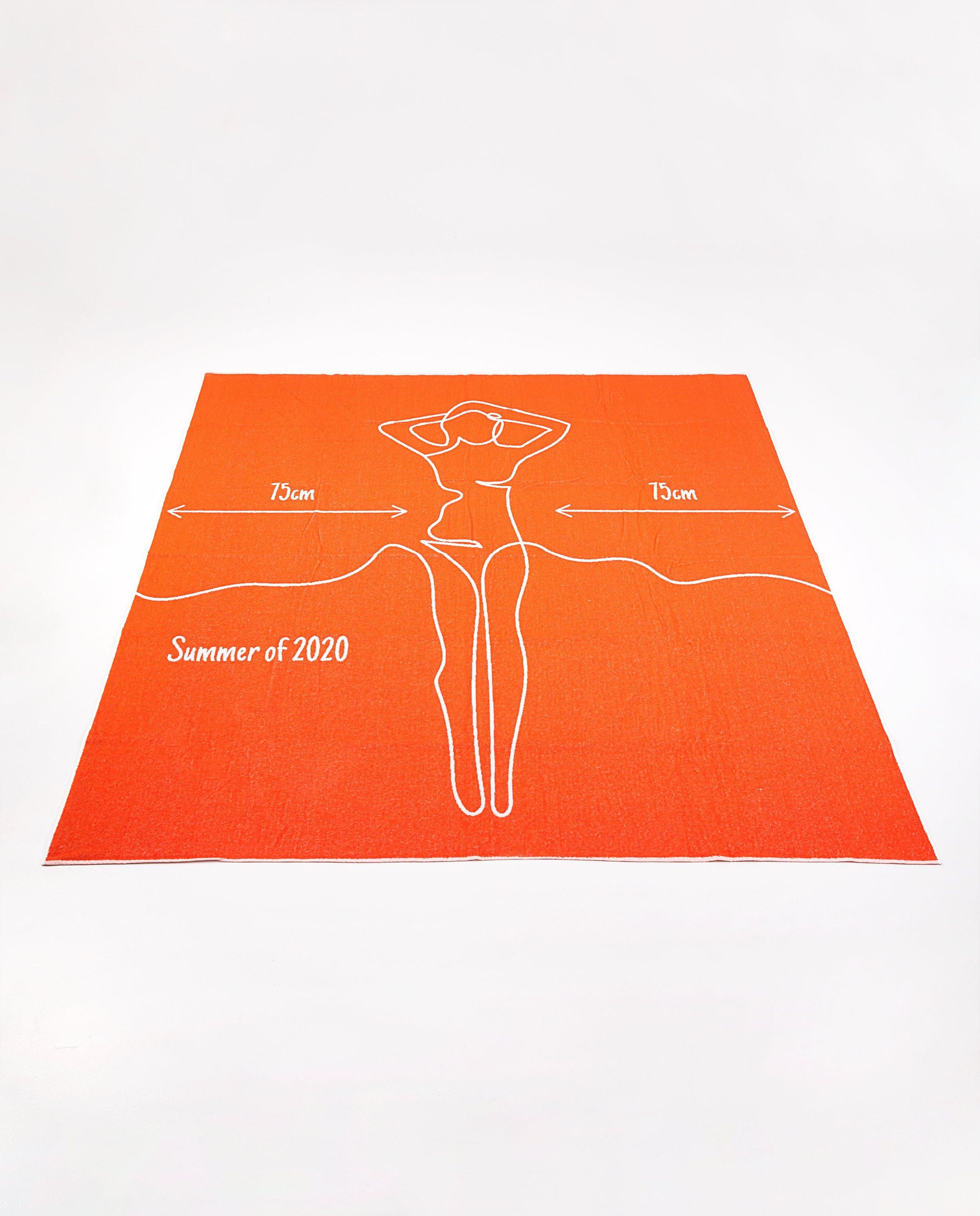 Serviette de bain orange anti-coronavirus - femmes - JBC