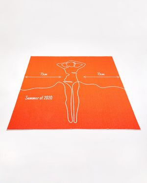 Serviette de bain orange anti-coronavirus - femmes - JBC