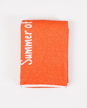 Bonneterie - Serviette de bain orange anti-coronavirus