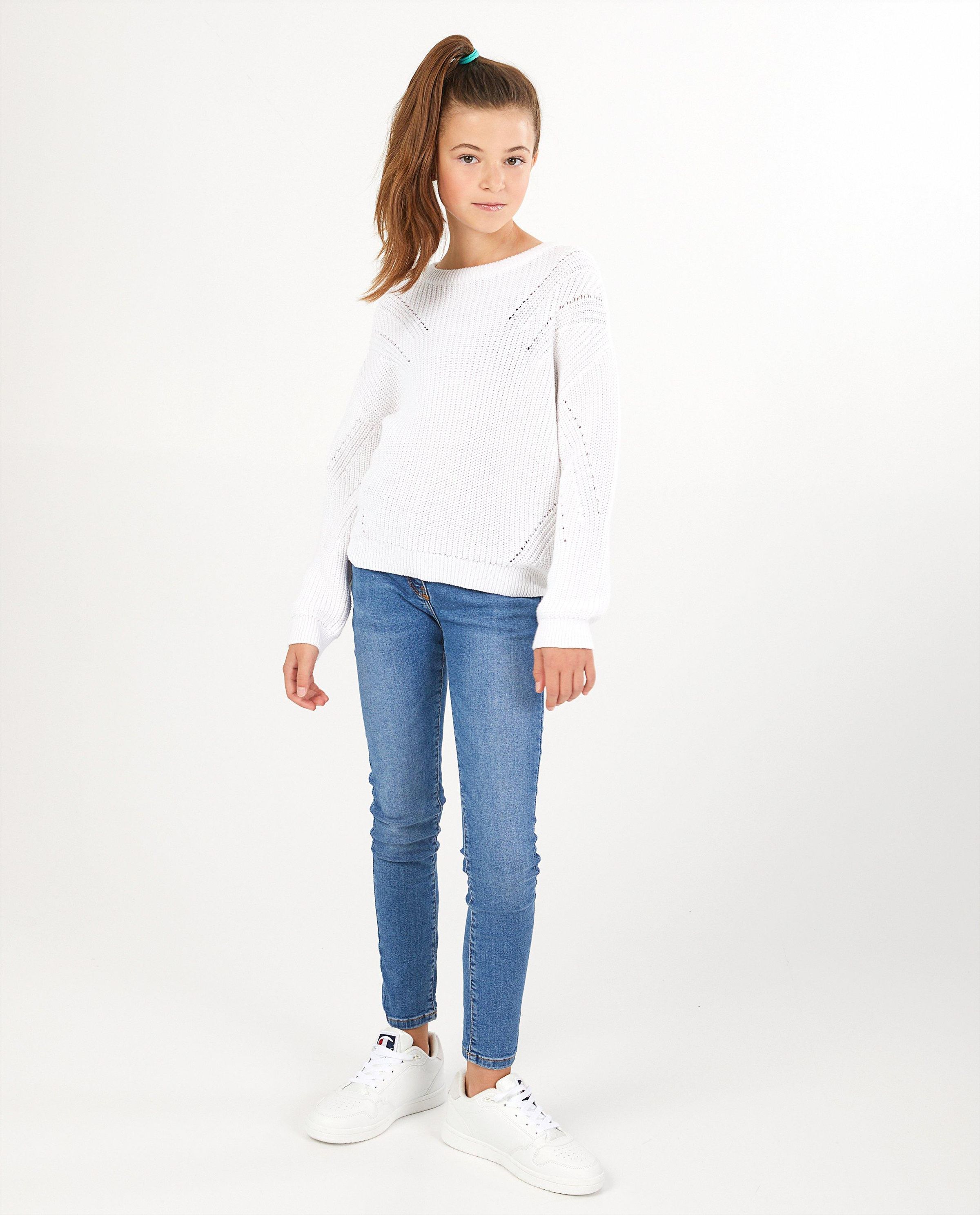 Skinny noir Marie, 7-14 ans - effet d&eacute;lav&eacute; - JBC