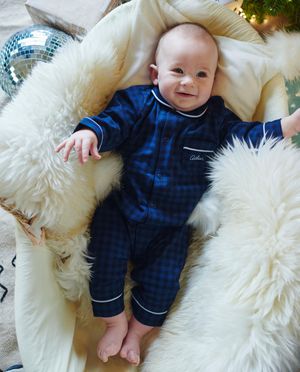 Blauwe babypyjama, Studio Unique - personaliseerbaar - JBC