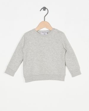 Sweat gris clair, b&eacute;b&eacute;s - sweat &agrave; lettre - JBC
