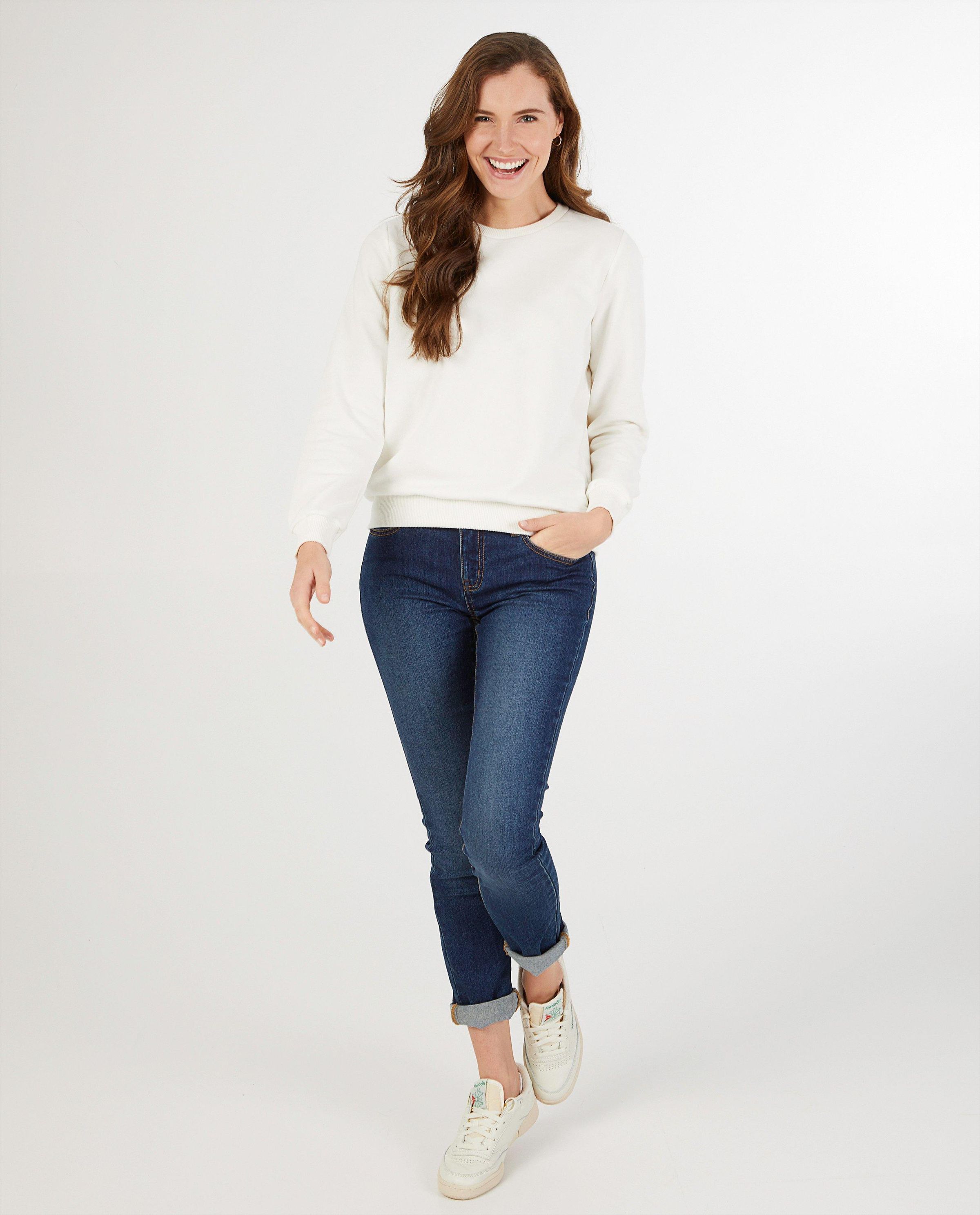 Sweat blanc, femmes - sweat pour le camp - JBC