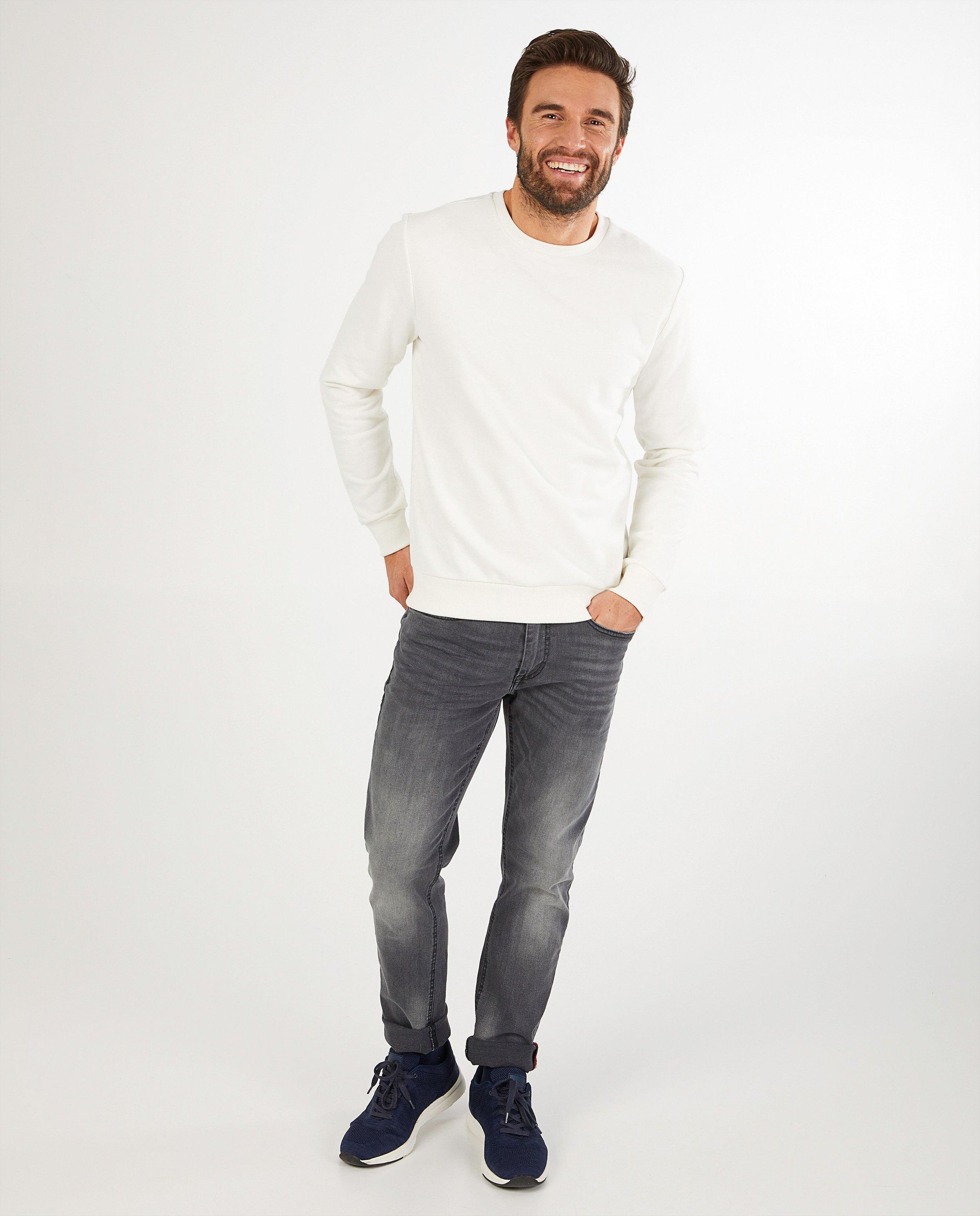 Sweat blanc, hommes - sweat pour le camp - JBC