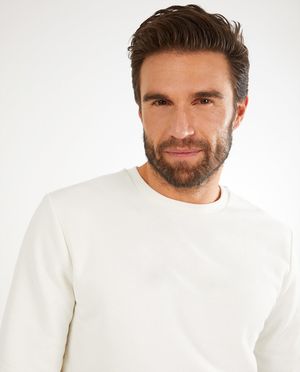 Sweaters - Witte sweater, heren