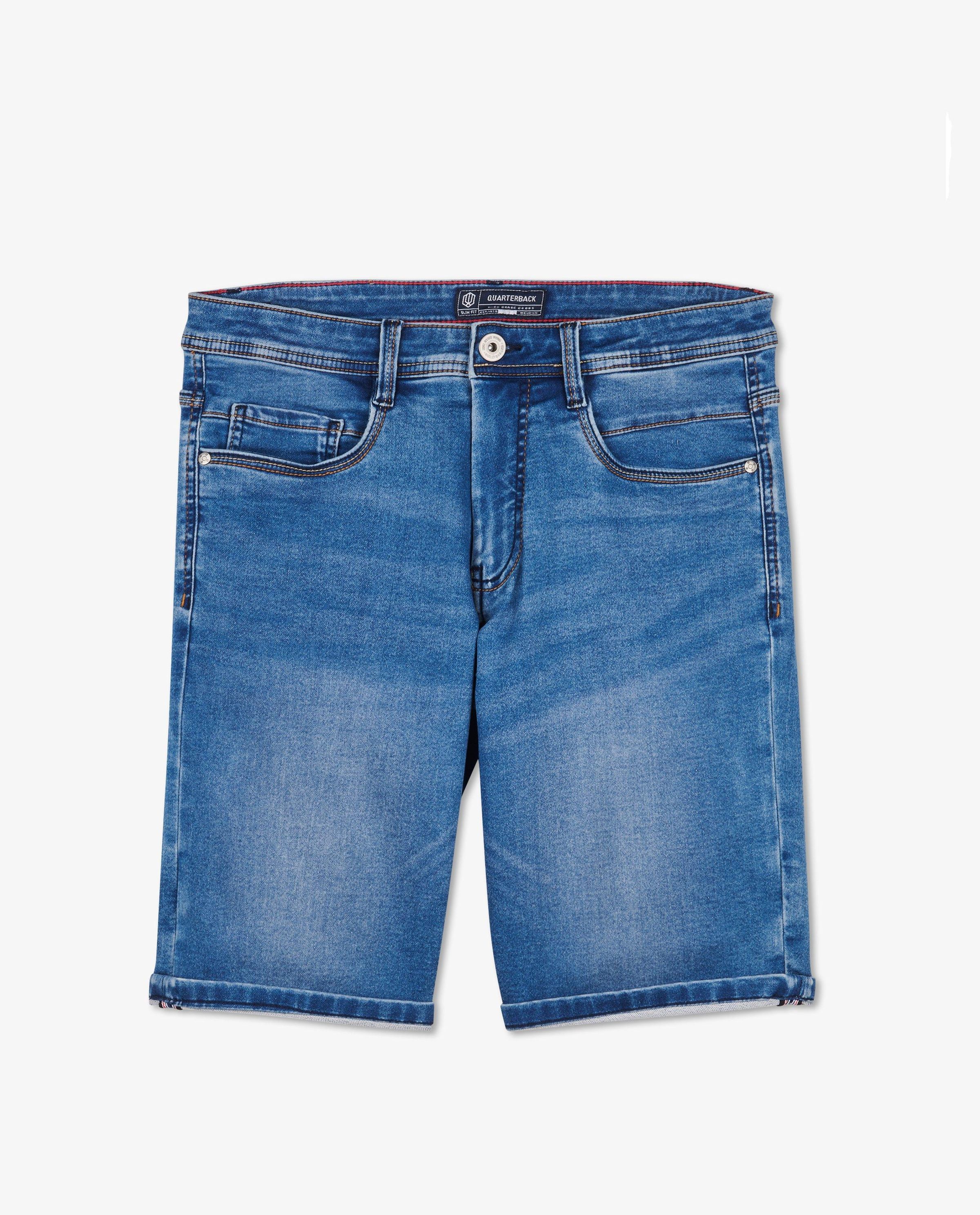 Sweat denim bermuda in blauw - JBC