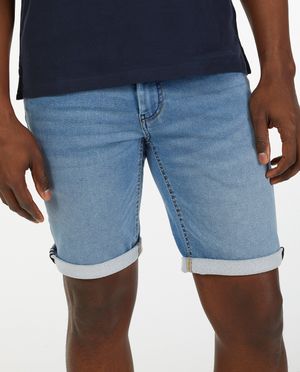 Shorten - Sweat denim bermuda in blauw