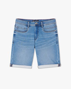 Shorten - Sweat denim bermuda in blauw