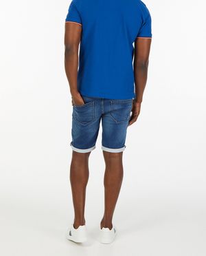 Shorten - Sweat denim bermuda in blauw