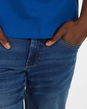 Shorten - Sweat denim bermuda in blauw